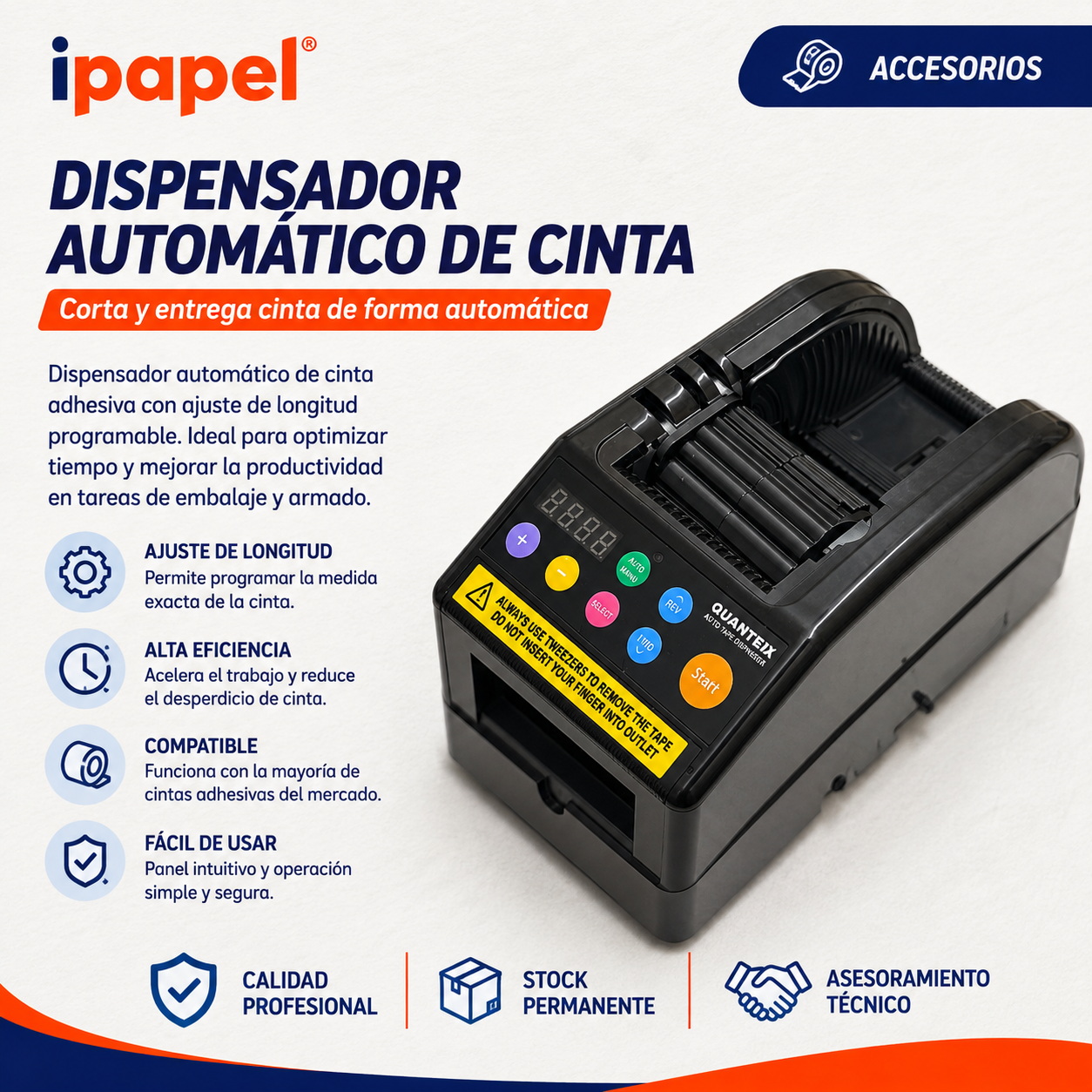 Dispensador automático de cinta