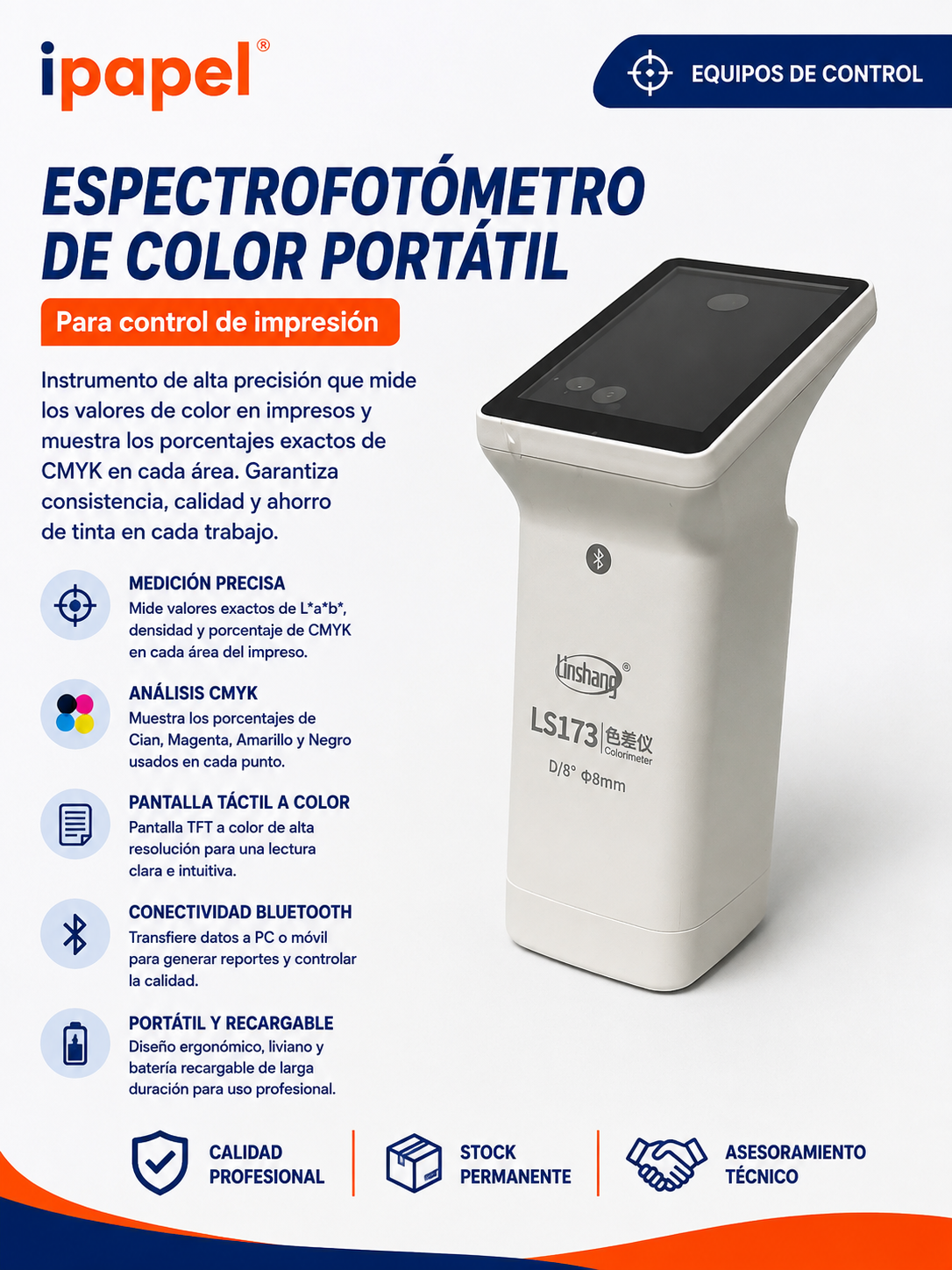 Espectrofotómetro de color portátil