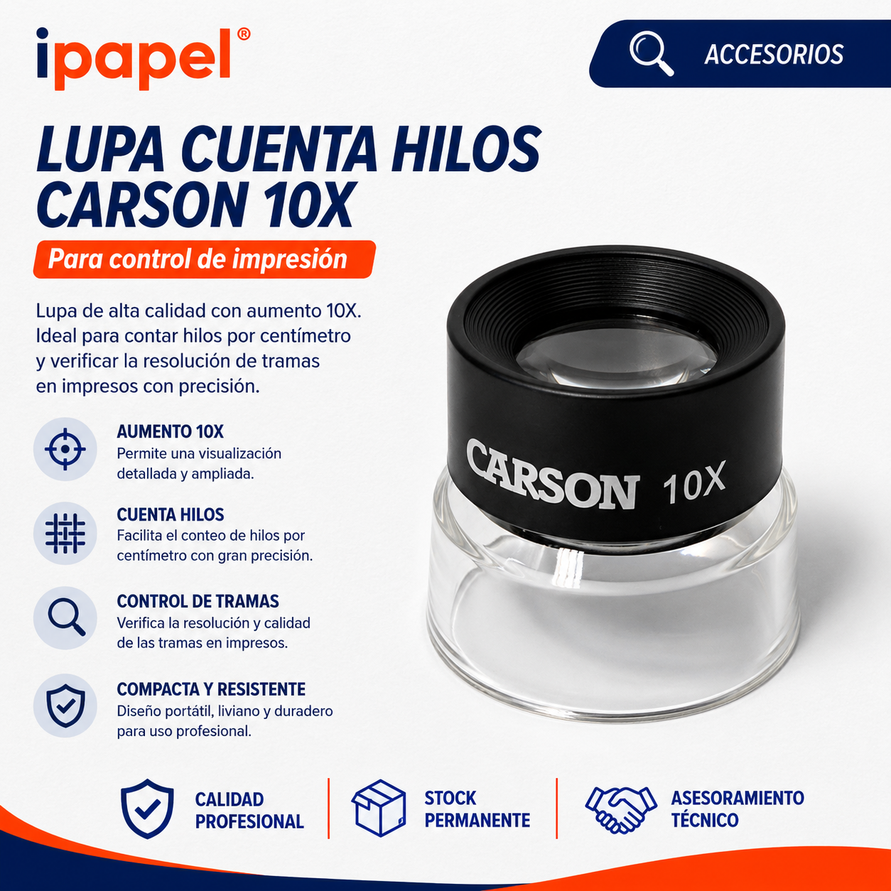Lupa cuenta hilos Carson 10X