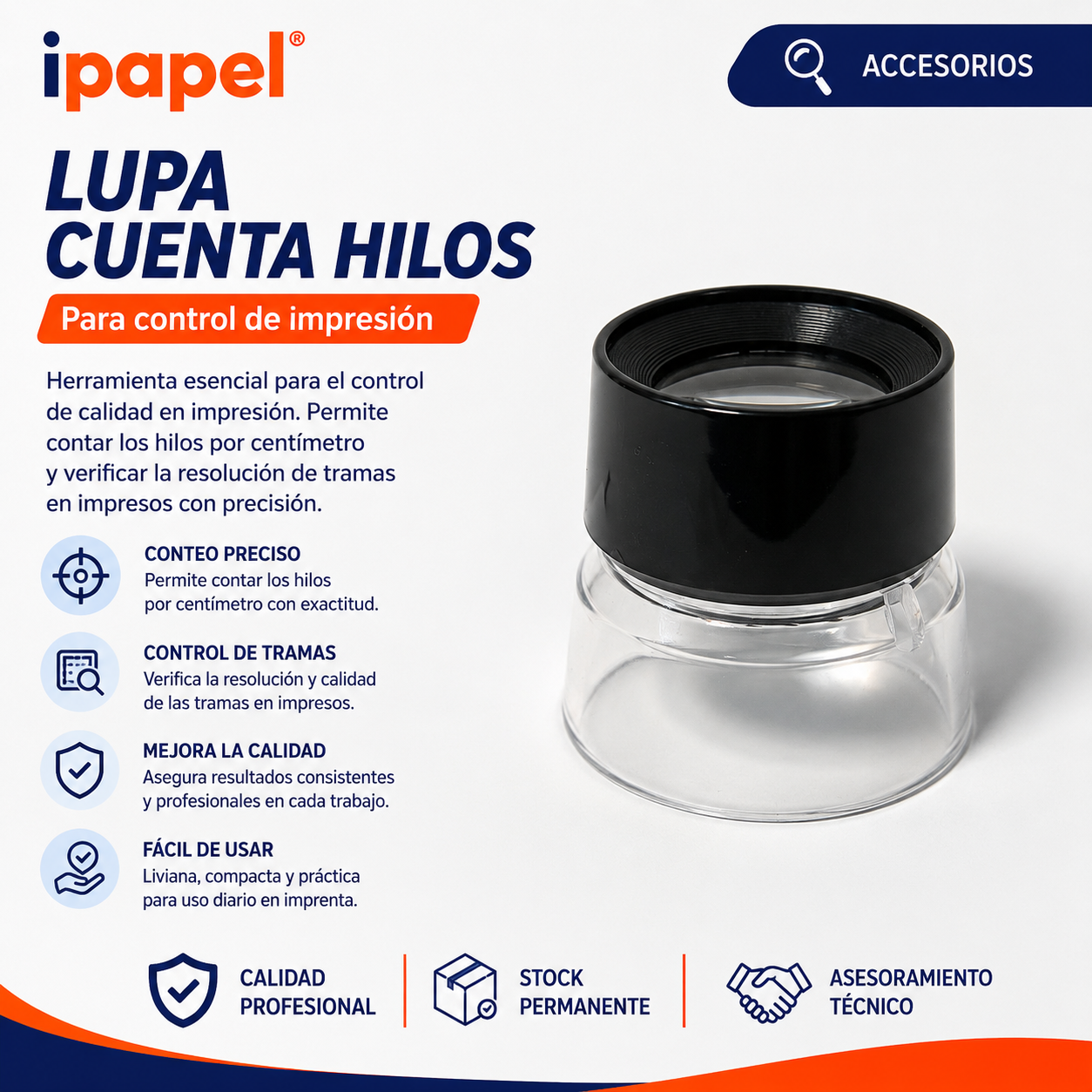 Lupa cuenta hilos